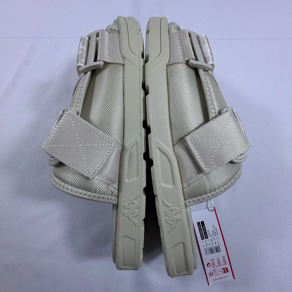 Kappa 222 Banda Mitel 1 Sandals White OffWhite Unisex Slides 304KUQ0 Size10 Mens